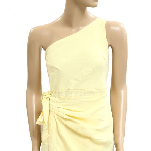 Free People Free-est At Leisure Midi Dress Wrap Smocked One-shoulder XS 283581 - Picture 5 of 8